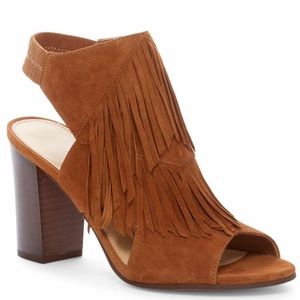 Sam Edelman Elaine  suede fringe heeled sandals